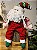 PAPAI NOEL SENTADO VERMELHO E VERDE 65CM - Imagem 3
