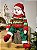 BONECO DE NEVE SENTADO VERMELHO E VERDE 65CM - Imagem 3