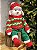 BONECO DE NEVE SENTADO VERMELHO E VERDE 65CM - Imagem 4