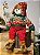 BONECO DE NEVE SENTADO VERMELHO E VERDE 55CM - Imagem 4