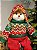 BONECO DE NEVE SENTADO VERMELHO E VERDE 55CM - Imagem 5