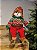 BONECO DE NEVE SENTADO VERMELHO E VERDE 55CM - Imagem 1