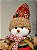 BONECO DE NEVE MENINO SENTADO VERMELHO E VERDE 26CM - Imagem 2