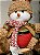 BONECO DE NEVE MENINO SENTADO VERMELHO E VERDE 26CM - Imagem 3