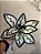 FLOR POINSETIA VERDE, BRANCO E PRETO 28CM - PRÉ VENDA 2025 - Imagem 1