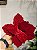 FLOR POINSETIA TRADICIONAL VERMELHA VELUDO 23CM - Imagem 2