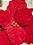 FLOR POINSETIA TRADICIONAL VERMELHA VELUDO 23CM - Imagem 3