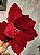 FLOR POINSETIA TRADICIONAL VERMELHA VELUDO 23CM - Imagem 4