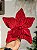 FLOR POINSETIA TRADICIONAL VERMELHA VELUDO 24CM - Imagem 2