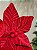FLOR POINSETIA TRADICIONAL VERMELHA VELUDO 24CM - Imagem 3