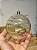 BOLA DECORADA TRANSPARENTE COM DOURADO 10CM COM 2 UNIDADES - Imagem 3
