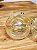 BOLA DECORADA TRANSPARENTE COM DOURADO 10CM COM 2 UNIDADES - Imagem 2