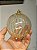 BOLA DECORADA TRANSPARENTE COM DOURADO 10CM COM 2 UNIDADES - Imagem 2