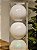 BOLA DECORADA BRANCA 10CM COM 3 UNIDADES - Imagem 3