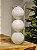 BOLA DECORADA BRANCA 10CM COM 3 UNIDADES - Imagem 1