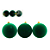 BOLA VELUDO VERDE 8CM COM 3 UNIDADES - PRÉ VENDA 2025 - Imagem 1