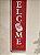 PLACA EM METAL WELCOME NOEL VERMELHA 60CM - Imagem 3