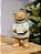 URSO COM PRESENTES EM RESINA VERDE MENTA 15,5CM - Imagem 1