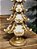 ÁRVORE DECORATIVA EM RESINA BRANCO E OURO 30CM - Imagem 2
