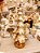 ÁRVORE DECORATIVA EM RESINA BRANCO E OURO 30CM - PRÉ VENDA 2025 - Imagem 1