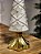 ÁRVORE DECORATIVA EM RESINA BRANCO E OURO 38CM - Imagem 3