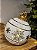 BOLA DECORATIVA TRABALHADA EM RESINA COM LED BRANCO E OURO 24CM - Imagem 2