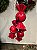 TRIO DE PENDENTE BOMBOM GUIZO EM METAL VERMELHO 23CM - Imagem 4