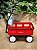 CARRINHO DE MÃO EM METAL VERMELHO E BRANCO 43CM - Imagem 2
