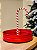 BANDEJA CANDY CANNE REDONDA EM METAL VERMELHA - Imagem 3