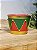 VASO TAMBOR EM METAL DECORATIVO VERMELHO E VERDE 12CM - Imagem 2