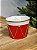 VASO TAMBOR EM METAL DECORATIVO VERMELHO E BRANCO 12CM - Imagem 2