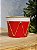 VASO TAMBOR EM METAL DECORATIVO VERMELHO E BRANCO 12CM - Imagem 3