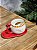 CANECA BONECO DE NEVE COM PIRES VERMELHO E BRANCO 7CM - Imagem 3