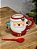 CANECA NOEL COM COLHER VERMELHO E BRANCO 13CM - Imagem 2