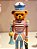 SOLDADO URSO CANDY COM CORNETA AZUL E ROSA EM RESINA 26CM - PRÉ VENDA 2025 - Imagem 2