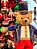 URSO EM PÉ VERMELHO E AZUL 69CM - PRÉ VENDA 2025 - Imagem 2