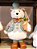 URSO BRANCO EM PÉ AZUL E VERDE 38CM - PRÉ VENDA 2025 - Imagem 1