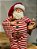PAPAI NOEL COLECIONÁVEL DE PIJAMA COM CASTIÇAL E GATINHO 28CM - Imagem 2