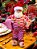 PAPAI NOEL COLECIONÁVEL DE PIJAMA COM CASTIÇAL E GATINHO 28CM - PRÉ VENDA 2025 - Imagem 2