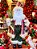 PAPAI NOEL EM PÉ XADREZ COM LANTERNA E RAQUETE DE NEVE 45CM - PRÉ VENDA 2025 - Imagem 1