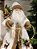 PAPAI NOEL EM PÉ COM RENA E PRESENTES BRANCO E MARROM 60CM - Imagem 2