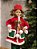BONECO ELFO EM PÉ VERMELHO E VERDE 47CM - Imagem 4
