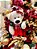 URSO BRANCO XADREZ VERMELHO E BRANCO 50CM - Imagem 4