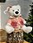 URSO BRANCO SENTADO VERMELHO E BRANCO 29CM - Imagem 4