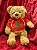 URSO BEGE SENTADO COM MOLETON VERMELHO 30CM - Imagem 2