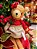 BONECO URSO MENINA SENTADA VERMELHO E BEGE 45CM - PRÉ VENDA 2025 - Imagem 3