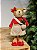 BONECO URSO MENINA EM PÉ VERMELHO E BEGE 47CM - Imagem 3