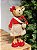 BONECO URSO MENINA EM PÉ VERMELHO E BEGE 47CM - Imagem 5