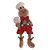 BONECO SENTADO MENINO GINGERBREAD COM SORVETE VERMELHO E BRANCO 41CM - PRÉ VENDA 2025 - Imagem 1