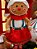 BONECO EM PÉ MENINA GINGERBREAD COM SORVETE VERMELHO E BRANCO 71CM - PRÉ VENDA 2025 - Imagem 3
